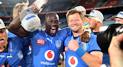 Ruan Combrinck and teammate of the Bulls during the Carling Currie Cup final match between Vodacom Bulls and Cell C Sharks at Loftus Versfeld on September 11, 2021 in Pretoria, South Africa.