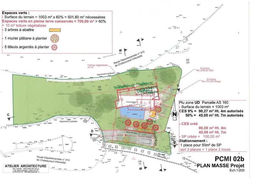 Vente terrain à batir  1003 m² à Contes (06390), 223 000 €