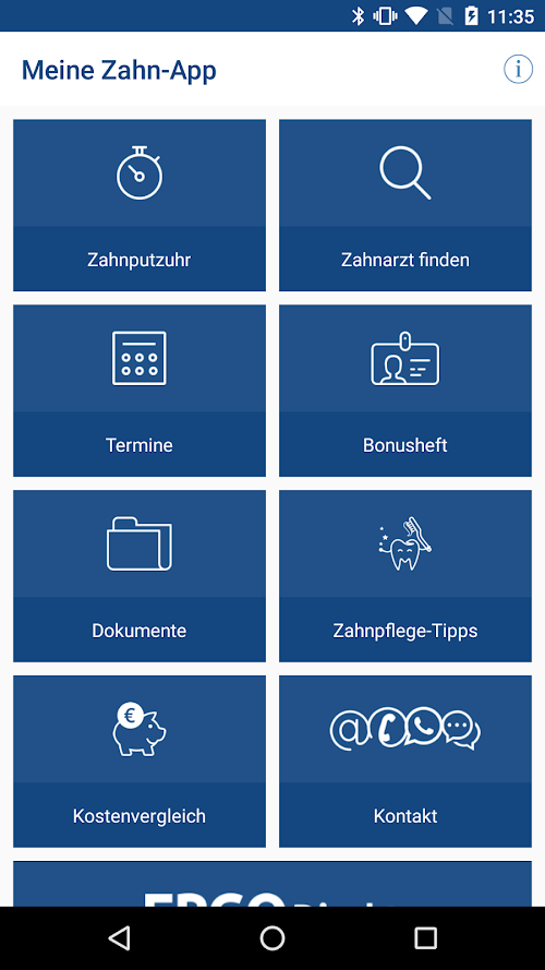 Android application Meine Zahn-App screenshort