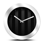 Silver Black Clock Widget Apk