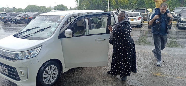 Hamisa Zaja at Moi International Airport in Mombasa on Saturday.