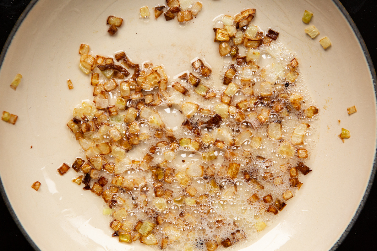 caramelized onion in a skillet