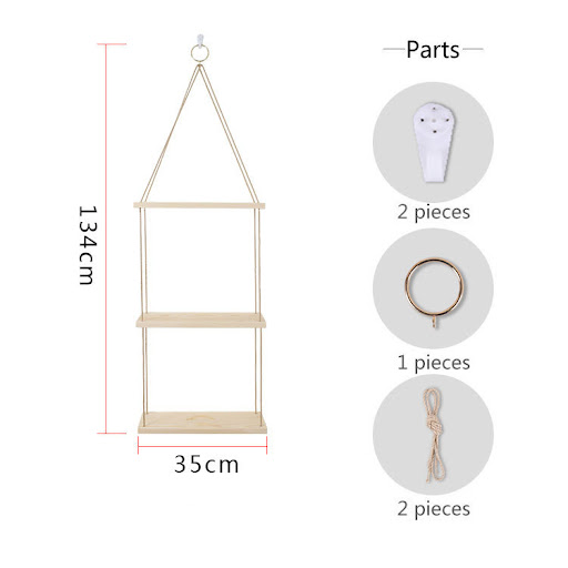 Title 2, Nordic Hemp Rope Rack Partition Wall Decoration...