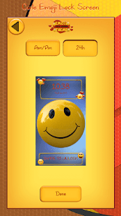 Cute Emoji Lock Screen - náhled