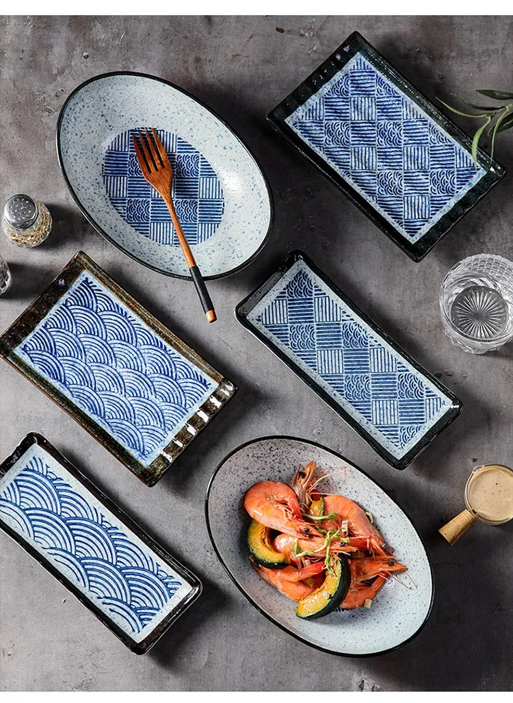Title 4, Rectangular Japanese Ceramic Tableware Dish Per...