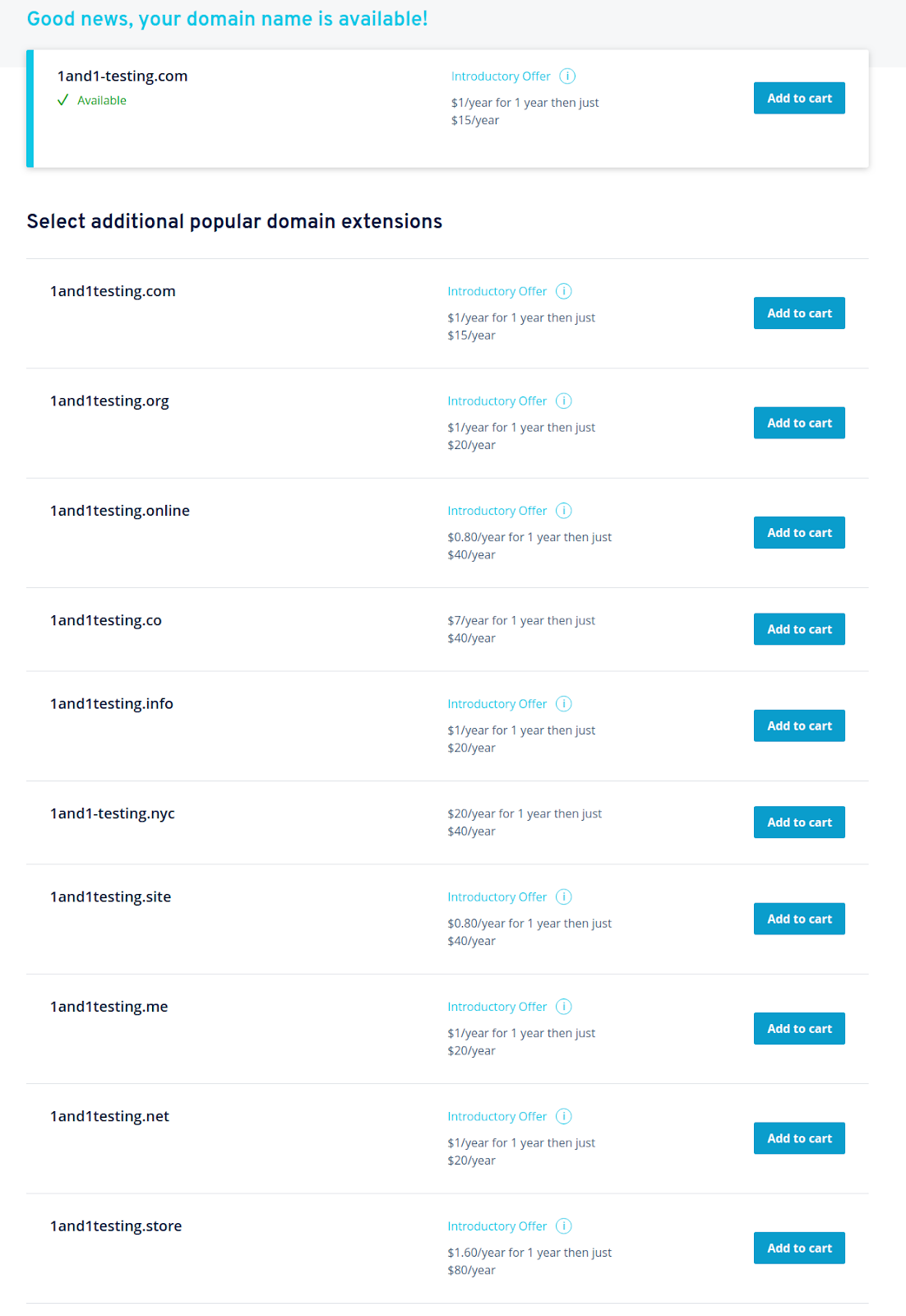 1and1 ionos domain pricing