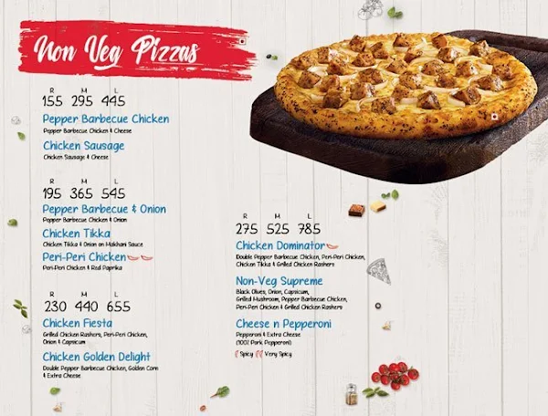 Domino's Pizza menu 