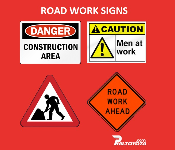 Road work signs