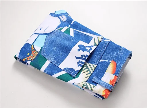 Title 3, Bedruckte Herren Jeans, schmal geschnitten, mit...