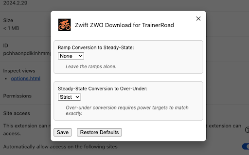Zwift ZWO Download for TrainerRoad