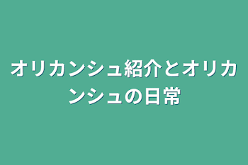 オリカンシュ紹介とオリカンシュの日常