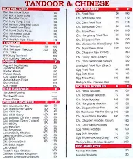 Reddy's Chinese menu 1