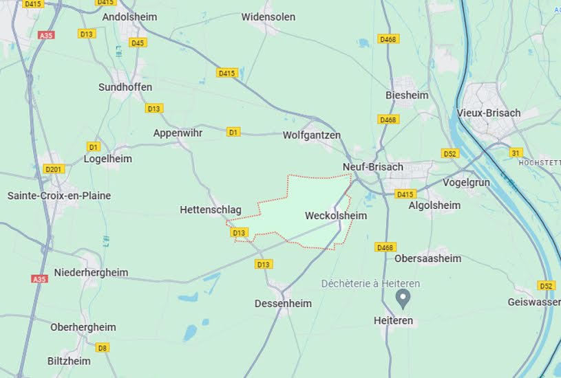  Vente Terrain à bâtir - à Weckolsheim (68600) 