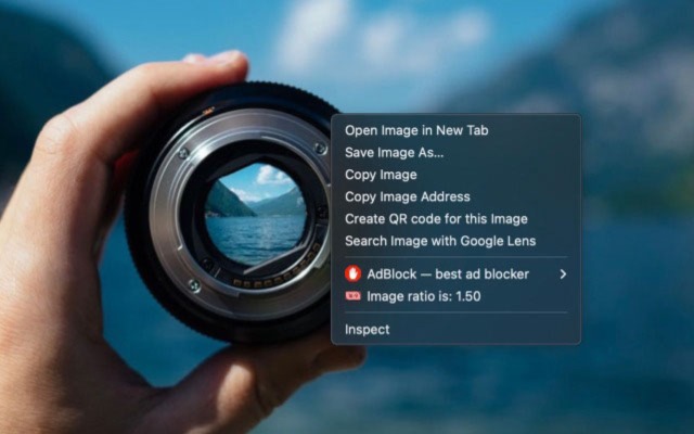 Image ratio preview chrome extension