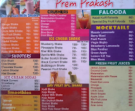 Premprakash Cafe menu 1