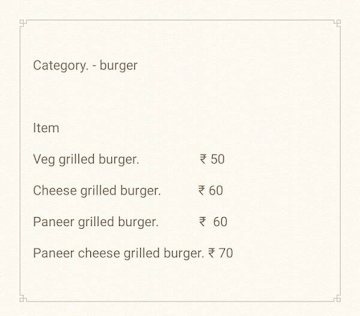 Sandwich Grill Point menu 