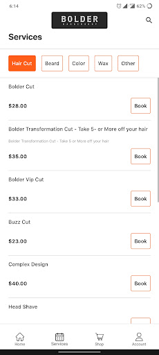Screenshot Bolder Barbershop