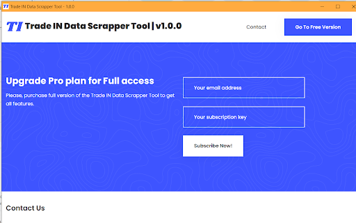 Trade IN Data Scrapper Tool