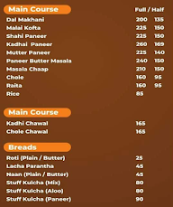 Amritsari Kulcha and Delhi Chaap menu 4