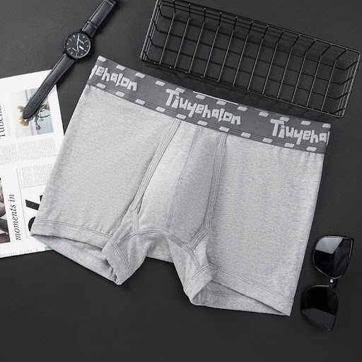 Title 8, Mens combed cotton high waist boxers for super...