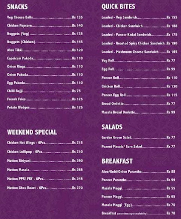 De-Wine Cafe menu 