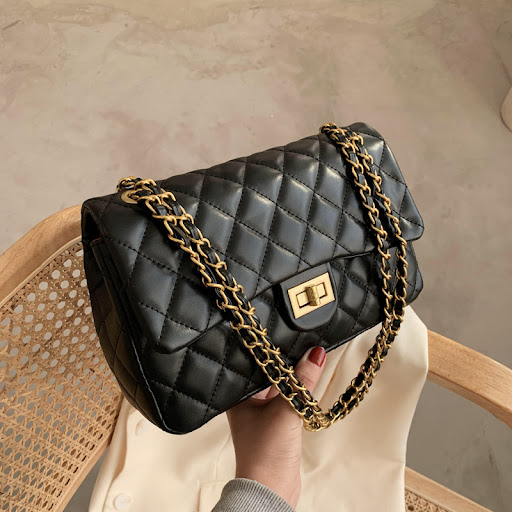 Title 4, New Luxury Diamond Lattice Shoulder Women Bag E...