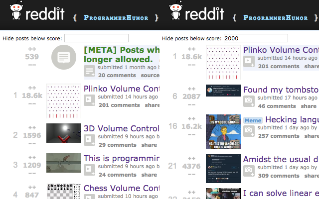 Reddit Minimum Score Preview image 0