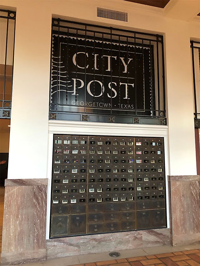 City Post restaurant lobby, Georgetown, Texas