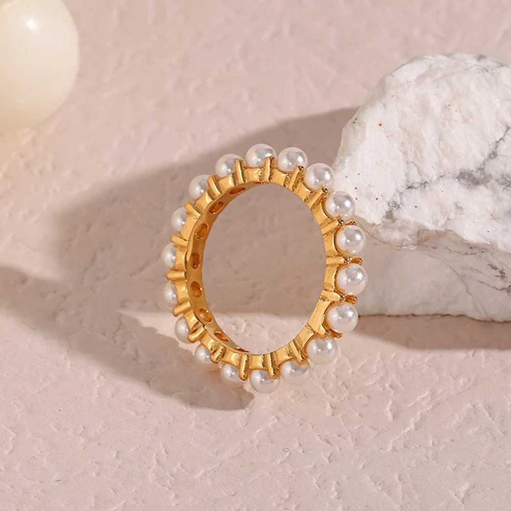 Title 8, Ornement Bague Luxe Acier Inoxydable Plaqué Or ...