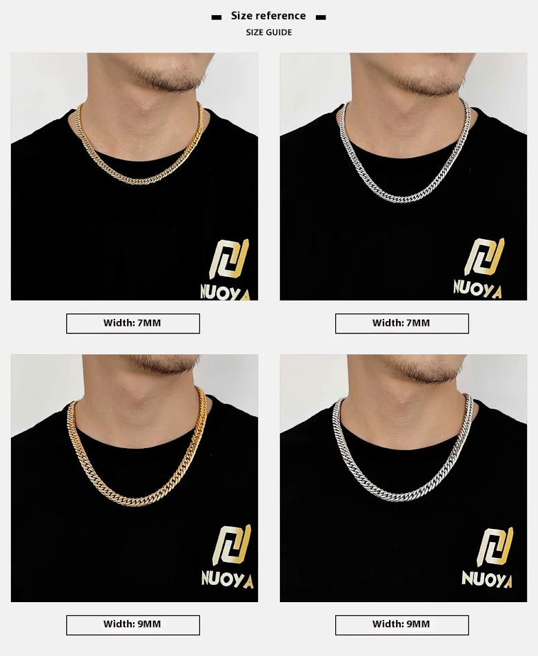 Elektro-geplateerde RVS Cuban Link Ketting Jeans Knop Zeshoekige Titanium Stalen Halsketting Sterk en Stijlvol