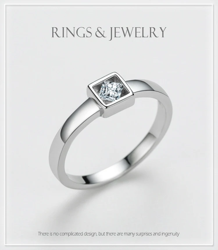 S925 Sterling zilveren ring voor dames, licht luxe en minimalistisch design. Een elegante ring die perfect is voor dagelijks gebruik.