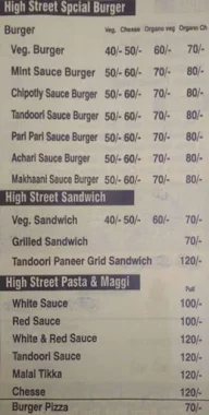 High Street Pizza & Burger Hub menu 2