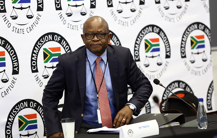 Former GCIS CEO Themba Maseko during the second day of his testimony at the state capture inquiry in Parktown, Johannesburg, on August 30, 2018.