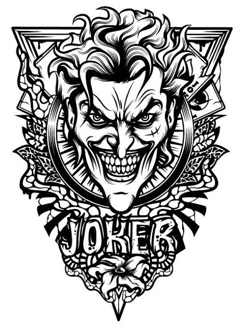 joker tribal tattoo