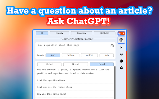 Highlights AI: Simplify reading with ChatGPT