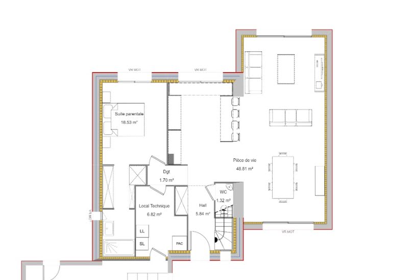  Vente Terrain + Maison - Terrain : 1 100m² - Maison : 127m² à Lapugnoy (62122) 