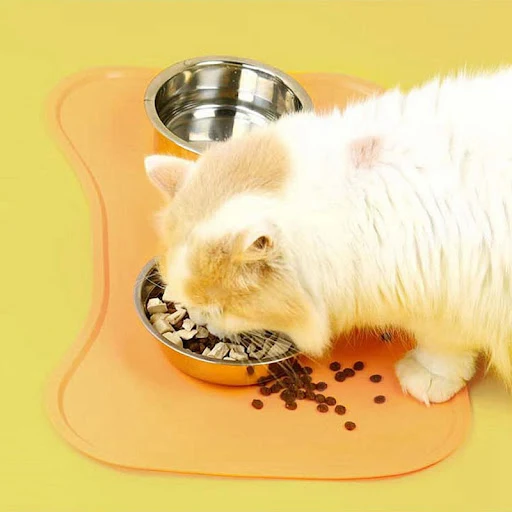 Pet Silicone Food Mat For Cat Dog Puppy Feeder Tray Water Placemat Portable Waterproof Leak-proof Non-slip Feeding Mats 