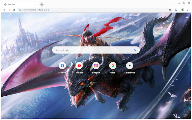 Fantasy Dragon Warrior Wallpapers and New Tab