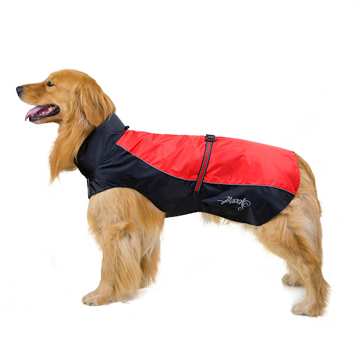 Title 2, Big Dog Raincoat Clothes for Golden Retriever H...