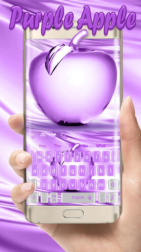 Silk purple Crystal Apple keyboard