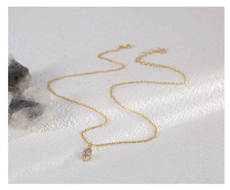 Title 5, Collier en zircone en forme de goutte pour femm...