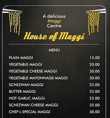 House Of Maggi menu 