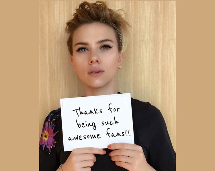 Scarlett Johannson from an Instagram fan site. See Hollywood stars at one of these 10 restaurants that attract the celebrity set.