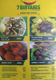 7Biryanis menu 1