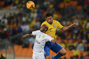 A file photo of Anele Ngcongca on Bafana Bafana during during an international friendly match against Brazil in Johannesburg.   