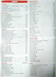 Hotel Regency Bar & Restaurant menu 1