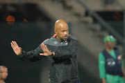 New Chippa United head coach Teboho Moloi gesturing during the Absa Premiership match against SuperSport United at Lucas Moripe Stadium on September 19, 2017 in Pretoria, South Africa.