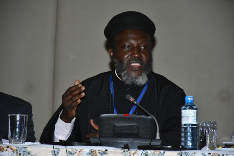 Organization of African Instituted Churches, Fr. Joseph Mutie during a press release on ICPD25 at AACC Desmond Tutu Conference Center on November 11.