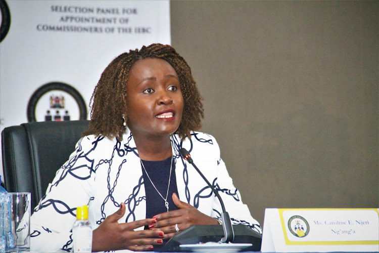 Nominee Caroline Njeri at KICC on July 8, 2021