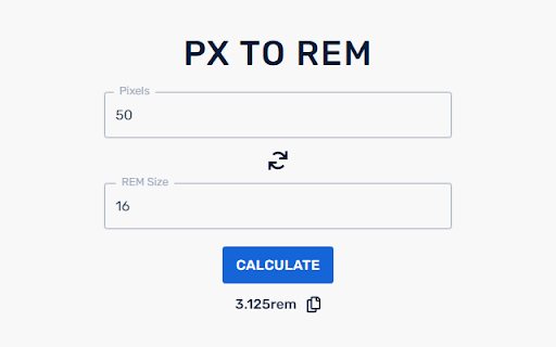 PX to REM